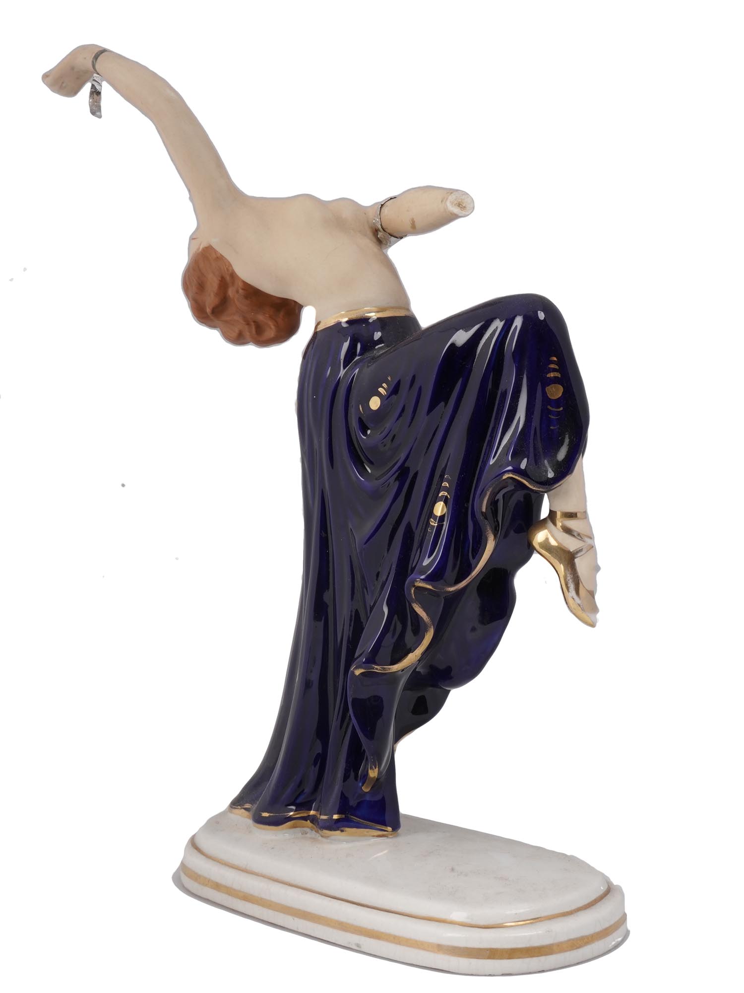 JAPAN ART DECO PORCELAIN MORIYAMA DANCER FIGURINE PIC-1